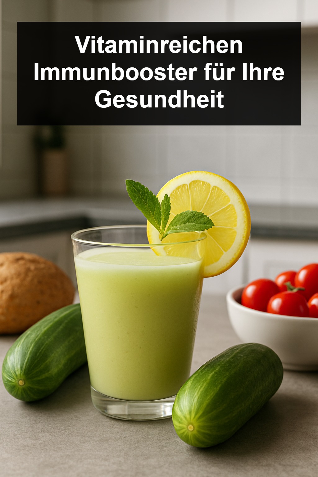 Gurken-Zitronen-Saft, der Sie begeistern wird