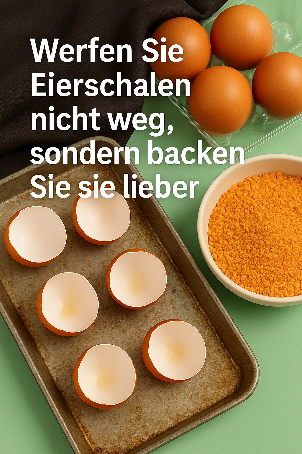Werfen Sie Eierschalen nicht weg, sondern backen Sie sie lieber