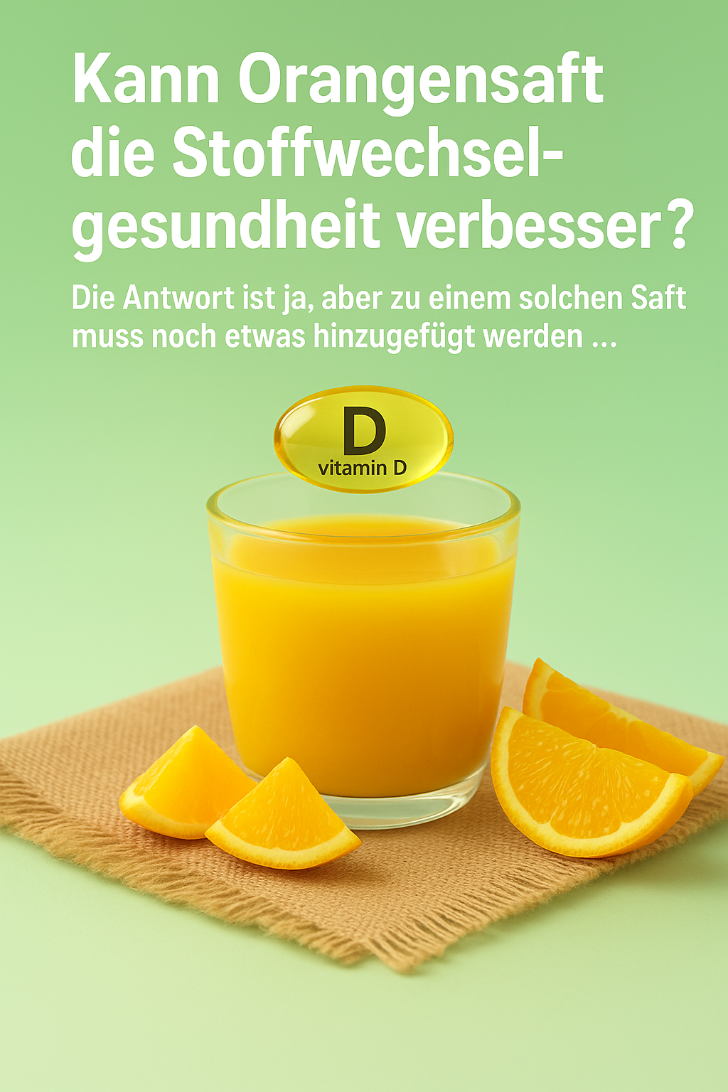 Kann Orangensaft die Stoffwechselgesundheit verbessern?