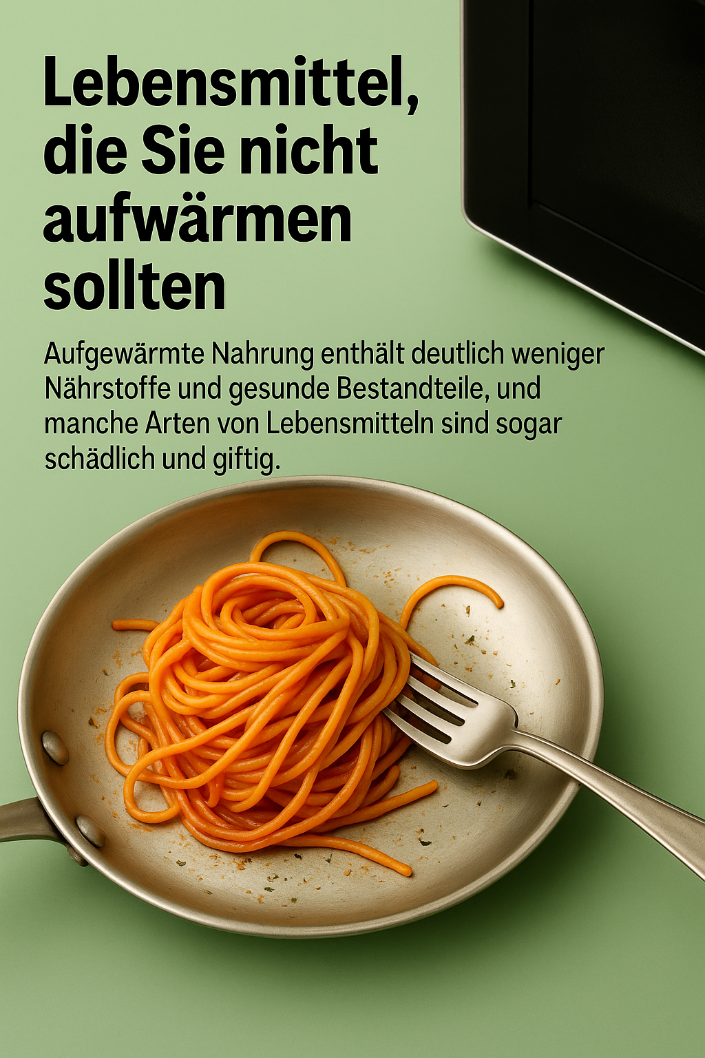 Lebensmittel, die Sie nicht aufwärmen sollten