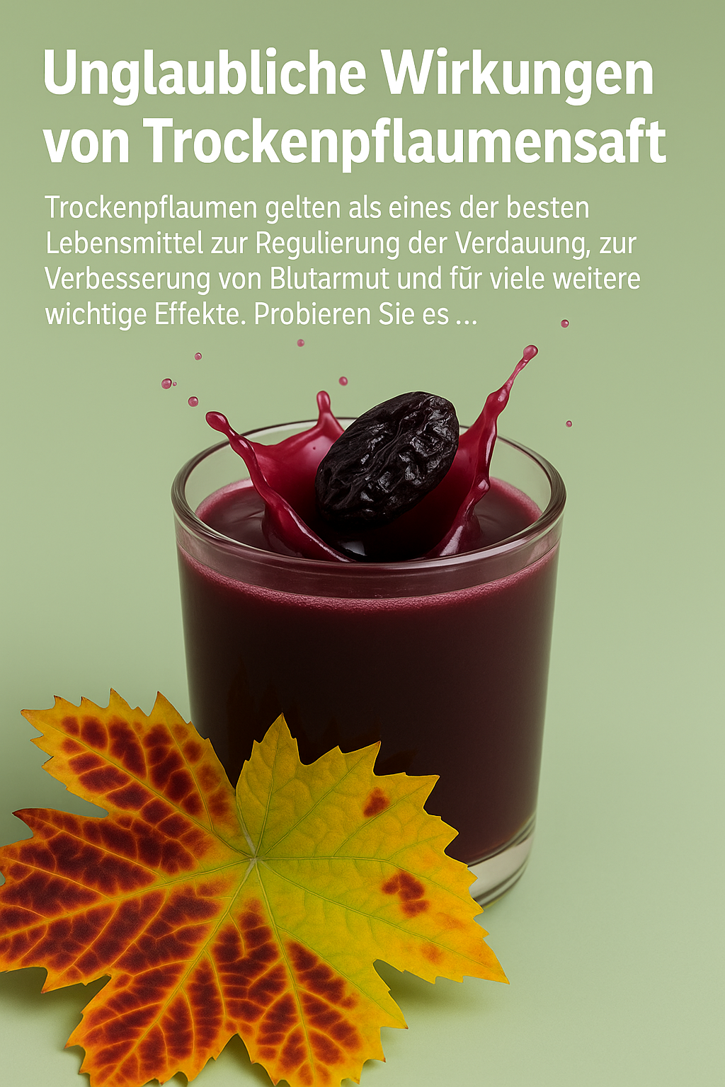 Unglaubliche Wirkungen von Trockenpflaumensaft