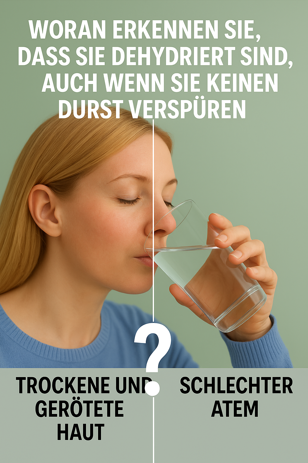 Woran erkennen Sie, dass Sie dehydriert sind, auch wenn Sie keinen Durst verspüren