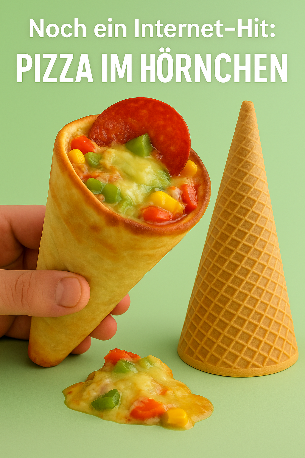 Noch ein Internet-Hit: Pizza im Hörnchen