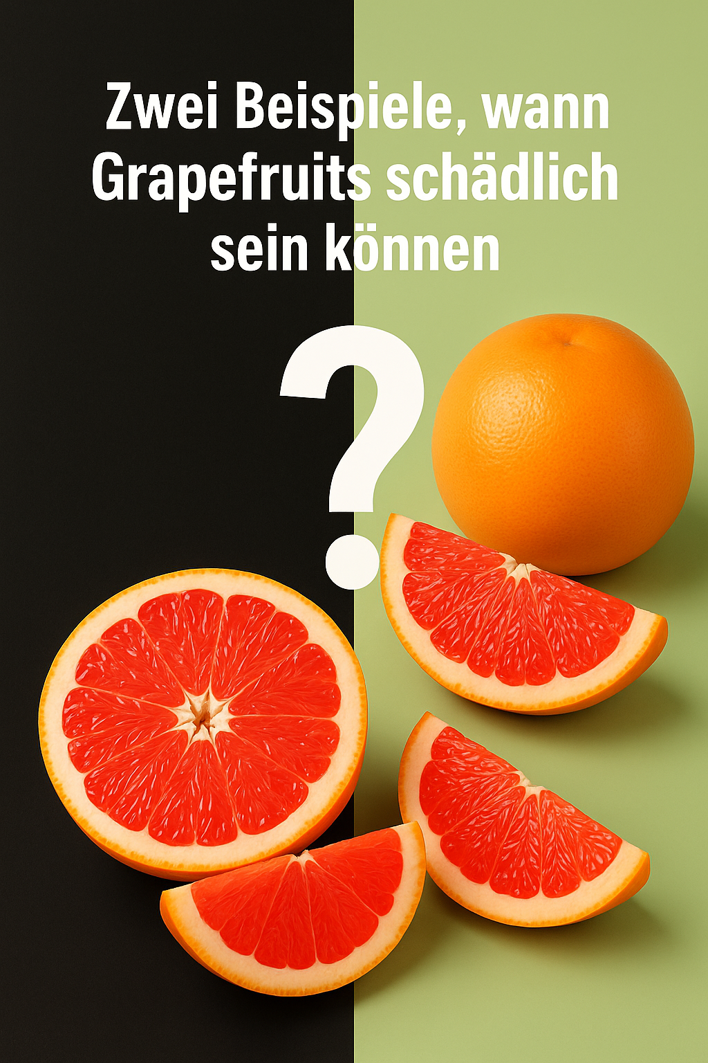Zwei Beispiele, wann Grapefruits schädlich sein können