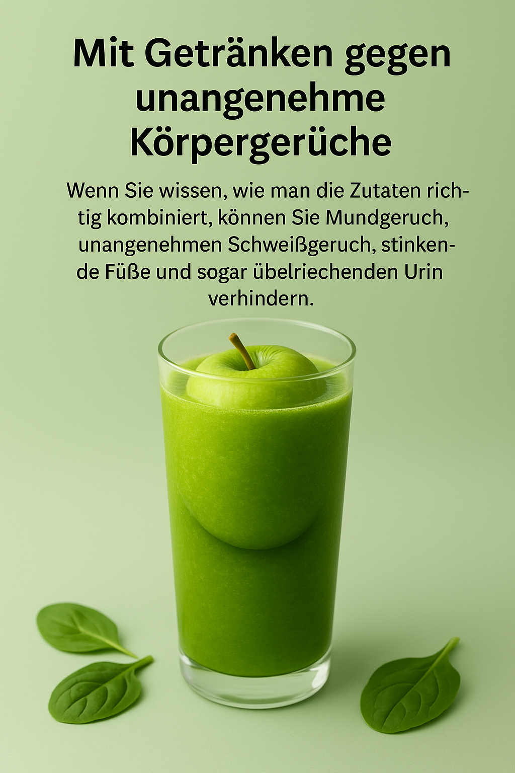 Mit Getränken gegen unangenehme Körpergerüche