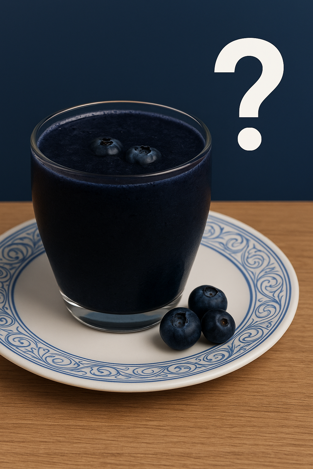 Dunkelblaues Getränk aus Heidelbeeren, das von berühmten Ernährungsberatern früher zum Abnehmen empfohlen wurde, heute aber aus einem ganz anderen Grund getrunken wird