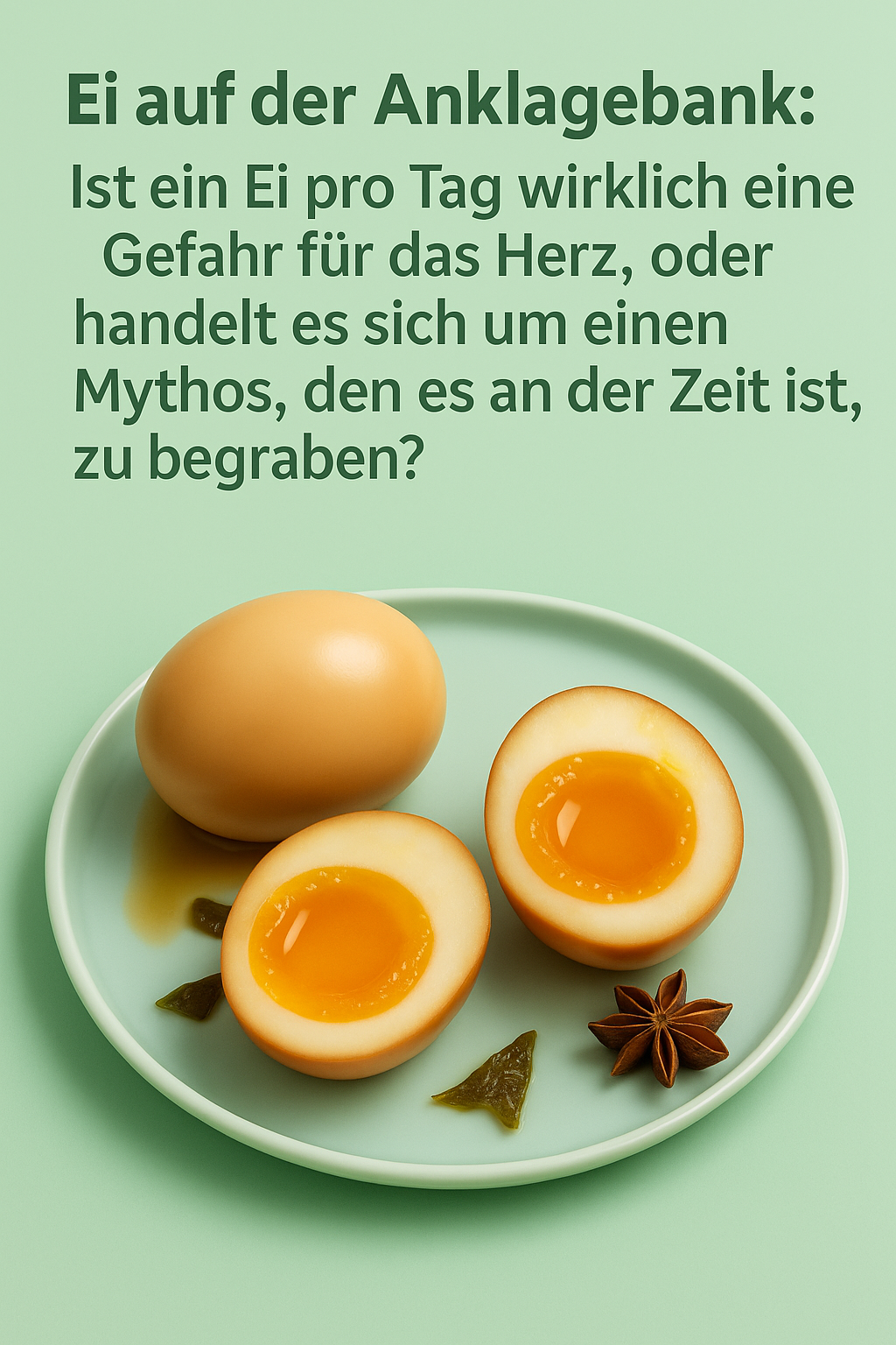 Ei auf der Anklagebank: Ist ein Ei pro Tag wirklich eine Gefahr für das Herz, oder handelt es sich um einen Mythos, den es an der Zeit ist, zu begraben?