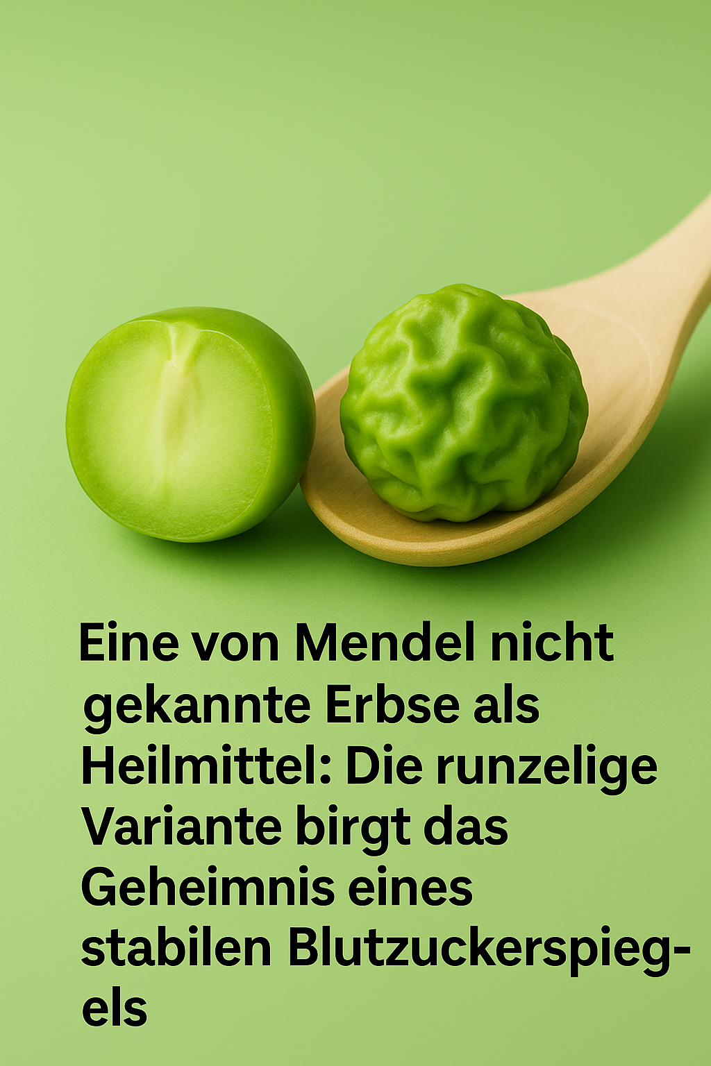 Eine von Mendel nicht gekannte Erbse als Heilmittel: Die runzelige Variante birgt das Geheimnis eines stabilen Blutzuckerspiegels