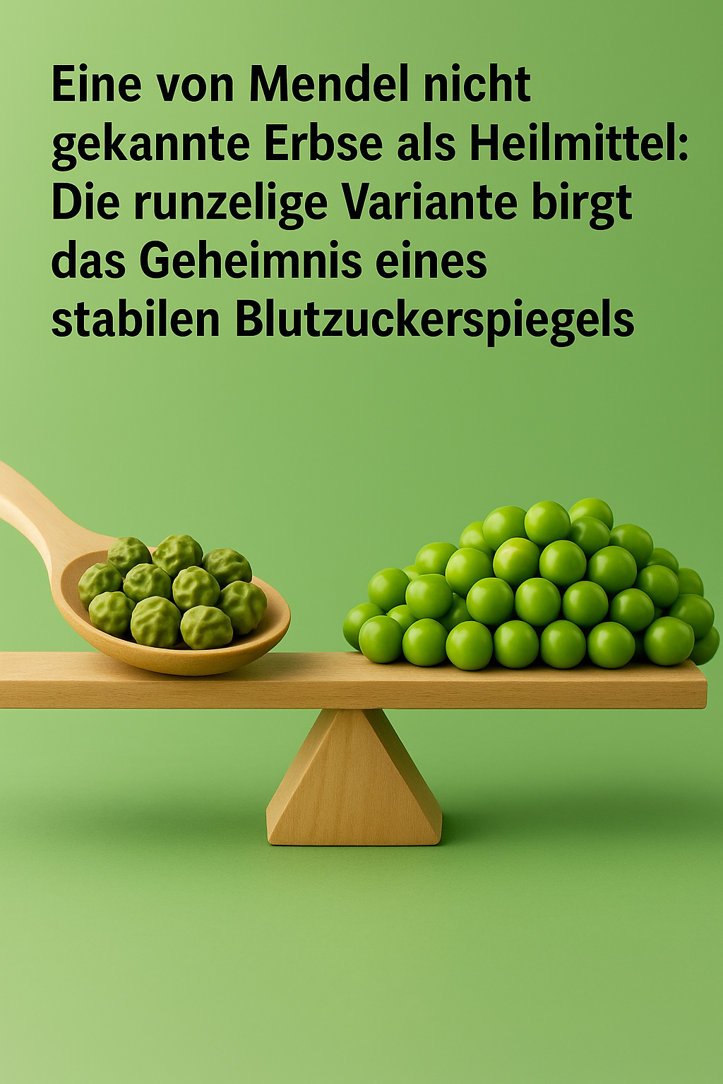 Eine von Mendel nicht gekannte Erbse als Heilmittel: Die runzelige Variante birgt das Geheimnis eines stabilen Blutzuckerspiegels