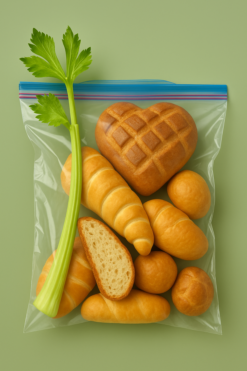 Sellerie im Beutel mit Brot: ein einfacher Trick, den nur wenige kennen, aber der überraschend gut funktioniert