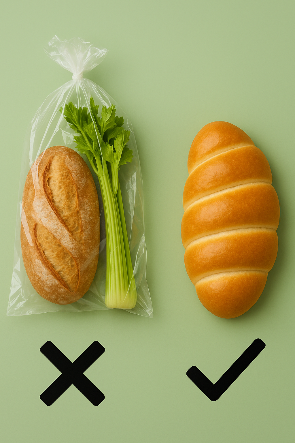 Sellerie im Beutel mit Brot: ein einfacher Trick, den nur wenige kennen, aber der überraschend gut funktioniert