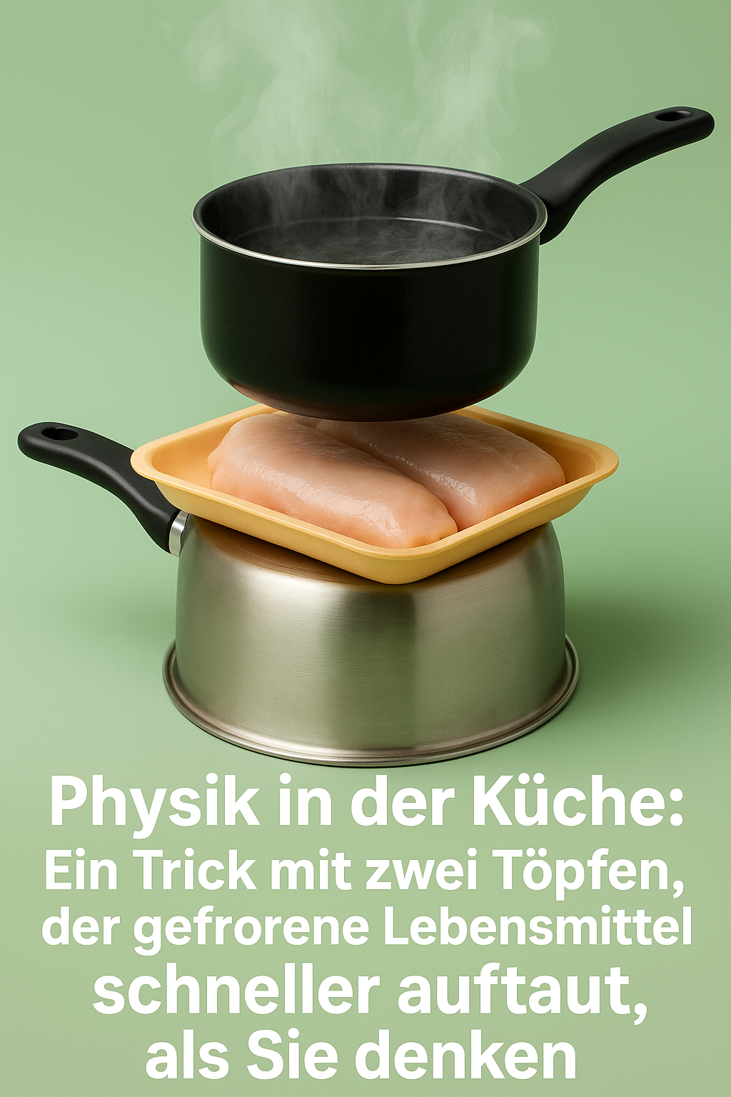 Physik in der Küche: Ein Trick mit zwei Töpfen, der gefrorene Lebensmittel schneller auftaut, als Sie denken