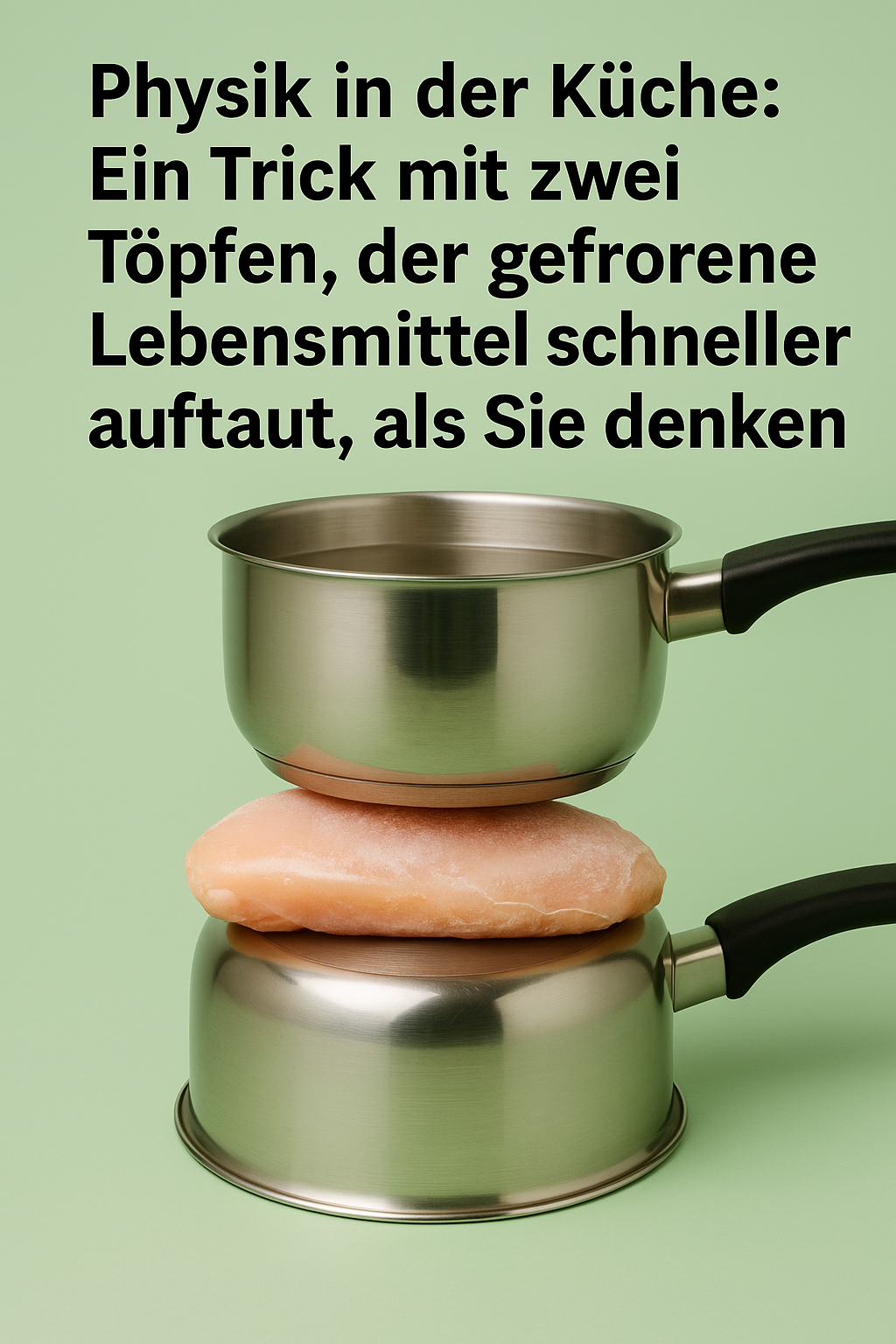 Physik in der Küche: Ein Trick mit zwei Töpfen, der gefrorene Lebensmittel schneller auftaut, als Sie denken