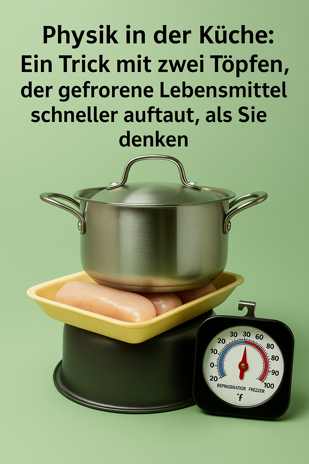 Physik in der Küche: Ein Trick mit zwei Töpfen, der gefrorene Lebensmittel schneller auftaut, als Sie denken