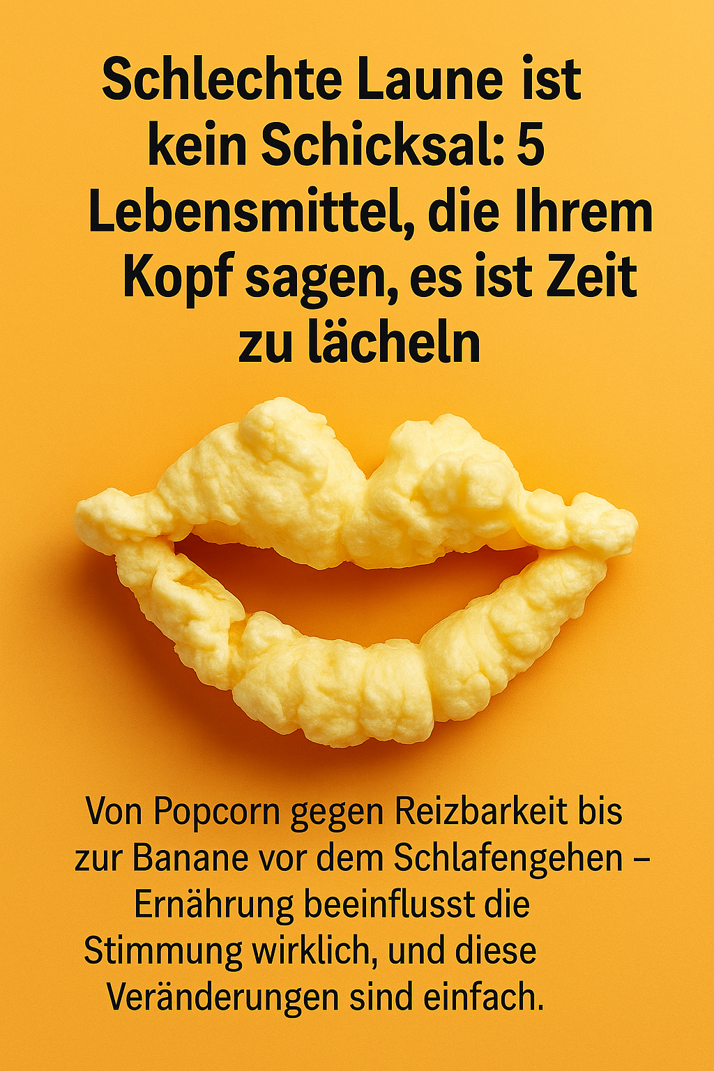 Schlechte Laune ist kein Schicksal: 5 Lebensmittel, die Ihrem Kopf sagen, es ist Zeit zu lächeln