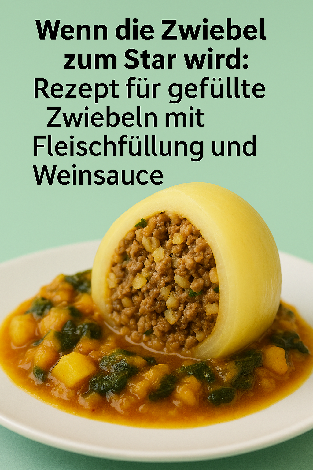 Wenn die Zwiebel zum Star wird: Rezept für gefüllte Zwiebeln mit Fleischfüllung und Weinsauce