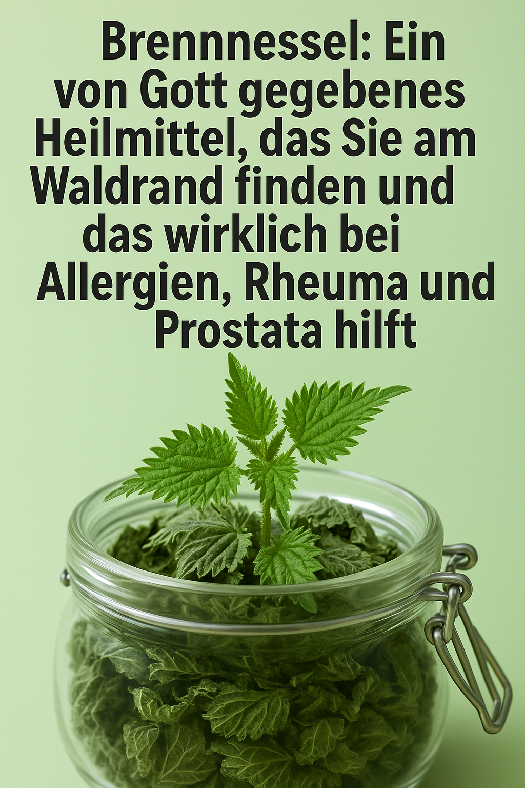 Brennnessel: Ein von Gott gegebenes Heilmittel, das Sie am Waldrand finden und das wirklich bei Allergien, Rheuma und Prostata hilft