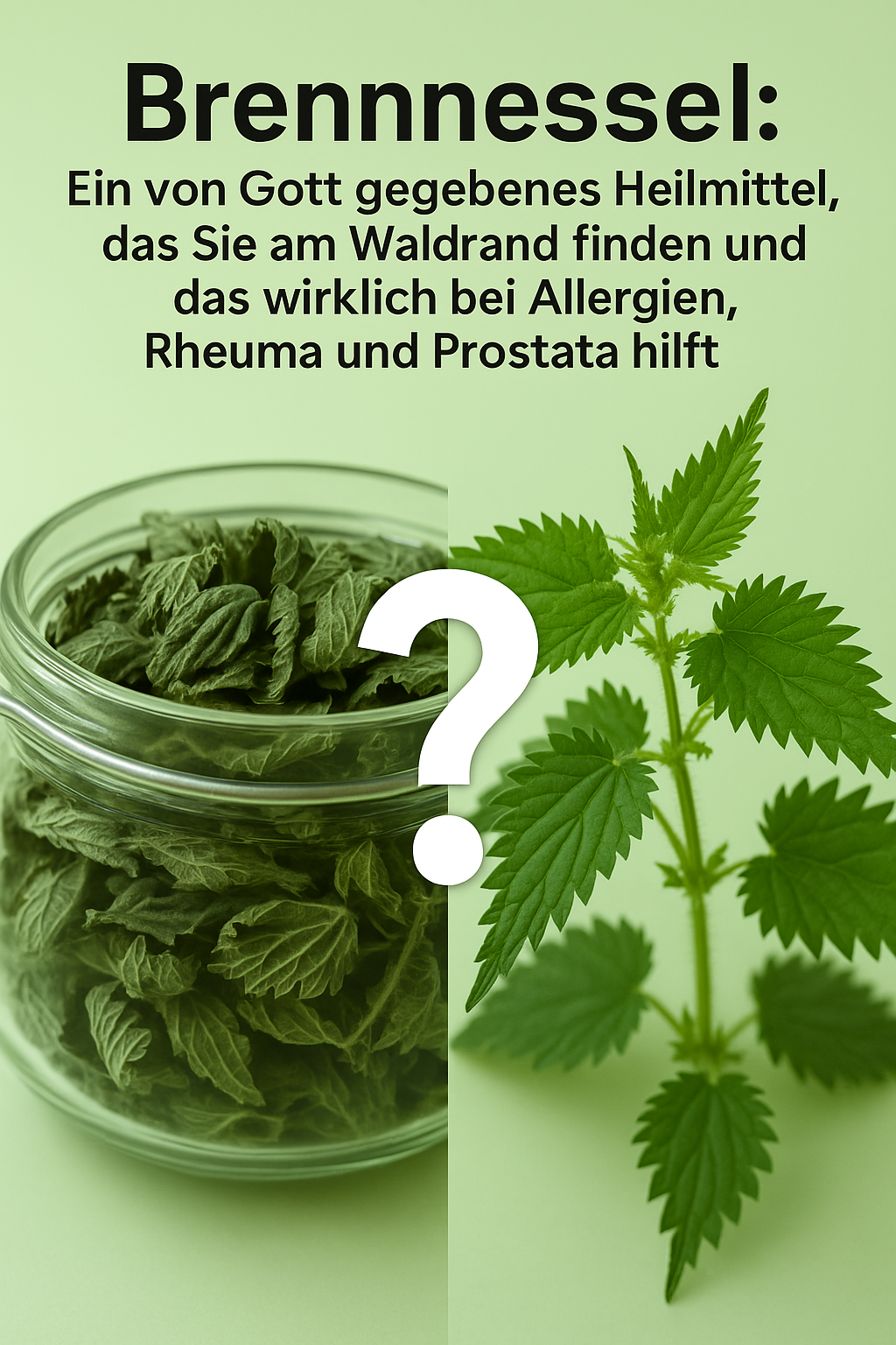 Brennnessel: Ein von Gott gegebenes Heilmittel, das Sie am Waldrand finden und das wirklich bei Allergien, Rheuma und Prostata hilft