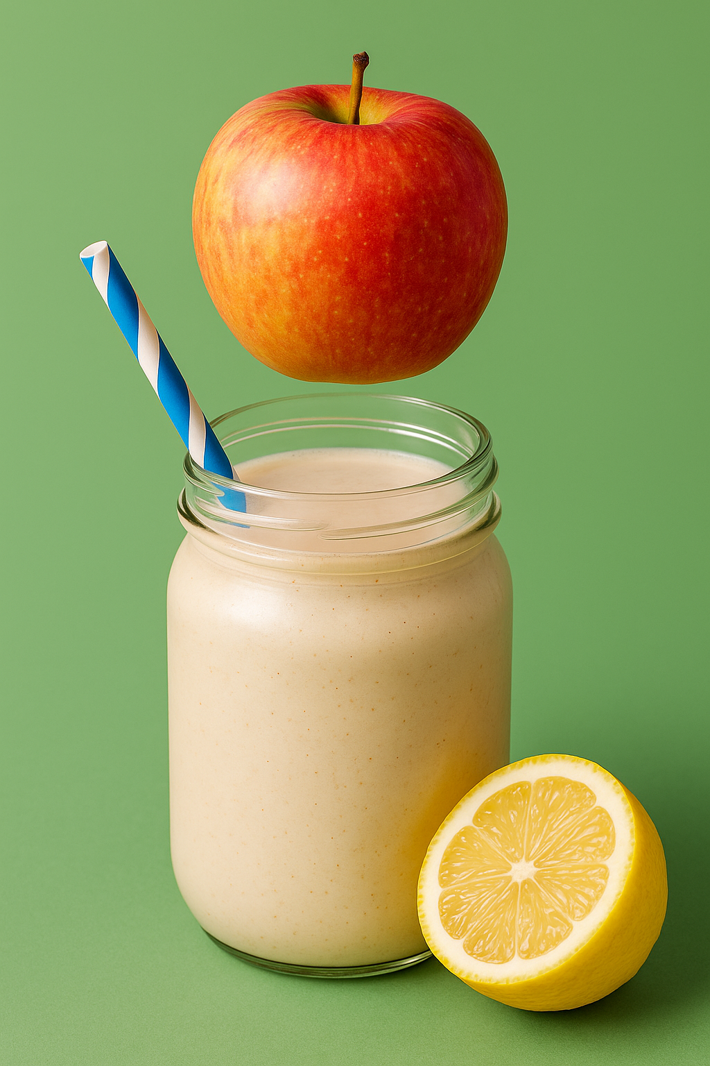Drei Zutaten, ein Smoothie: Apfel, Joghurt und Zitrone als Verbündete beim Abnehmen