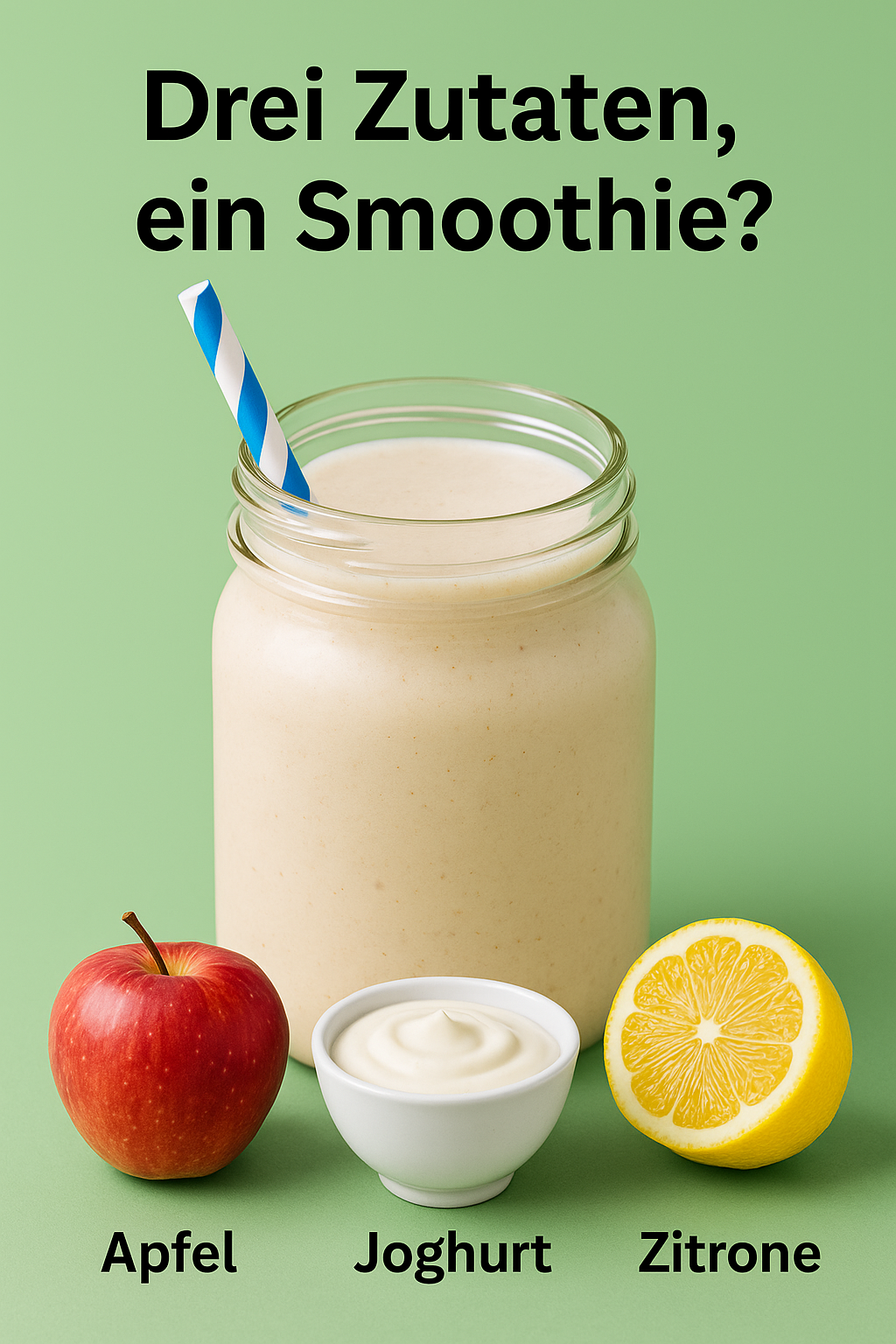 Drei Zutaten, ein Smoothie: Apfel, Joghurt und Zitrone als Verbündete beim Abnehmen