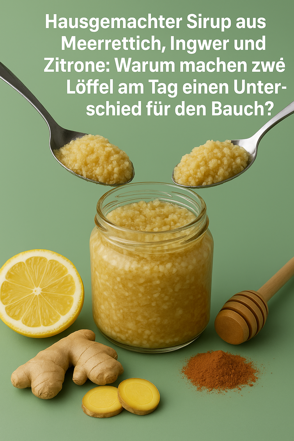 Hausgemachter Sirup aus Meerrettich, Ingwer und Zitrone: Warum machen zwei Löffel am Tag einen Unterschied für den Bauch?