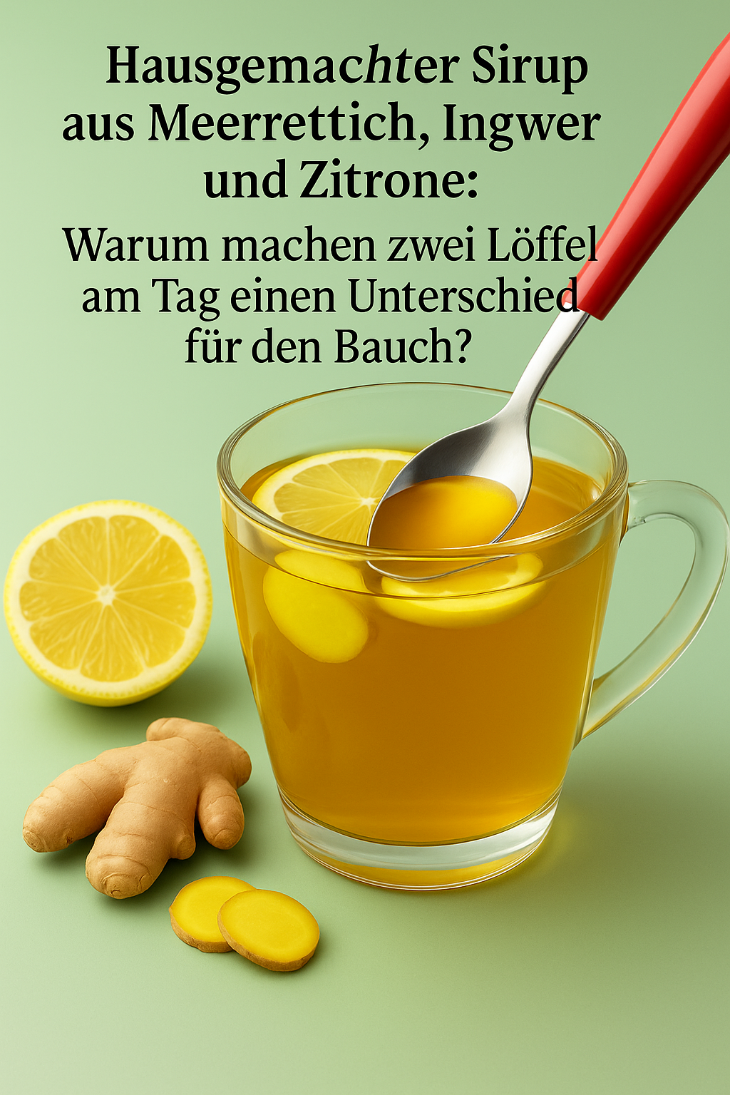 Hausgemachter Sirup aus Meerrettich, Ingwer und Zitrone: Warum machen zwei Löffel am Tag einen Unterschied für den Bauch?