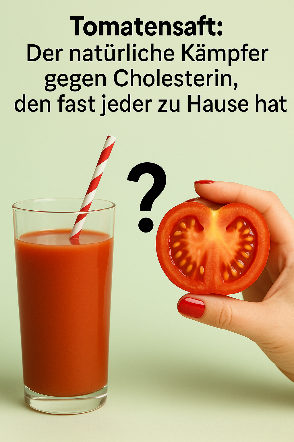 Tomatensaft: Der natürliche Kämpfer gegen Cholesterin, den fast jeder zu Hause hat