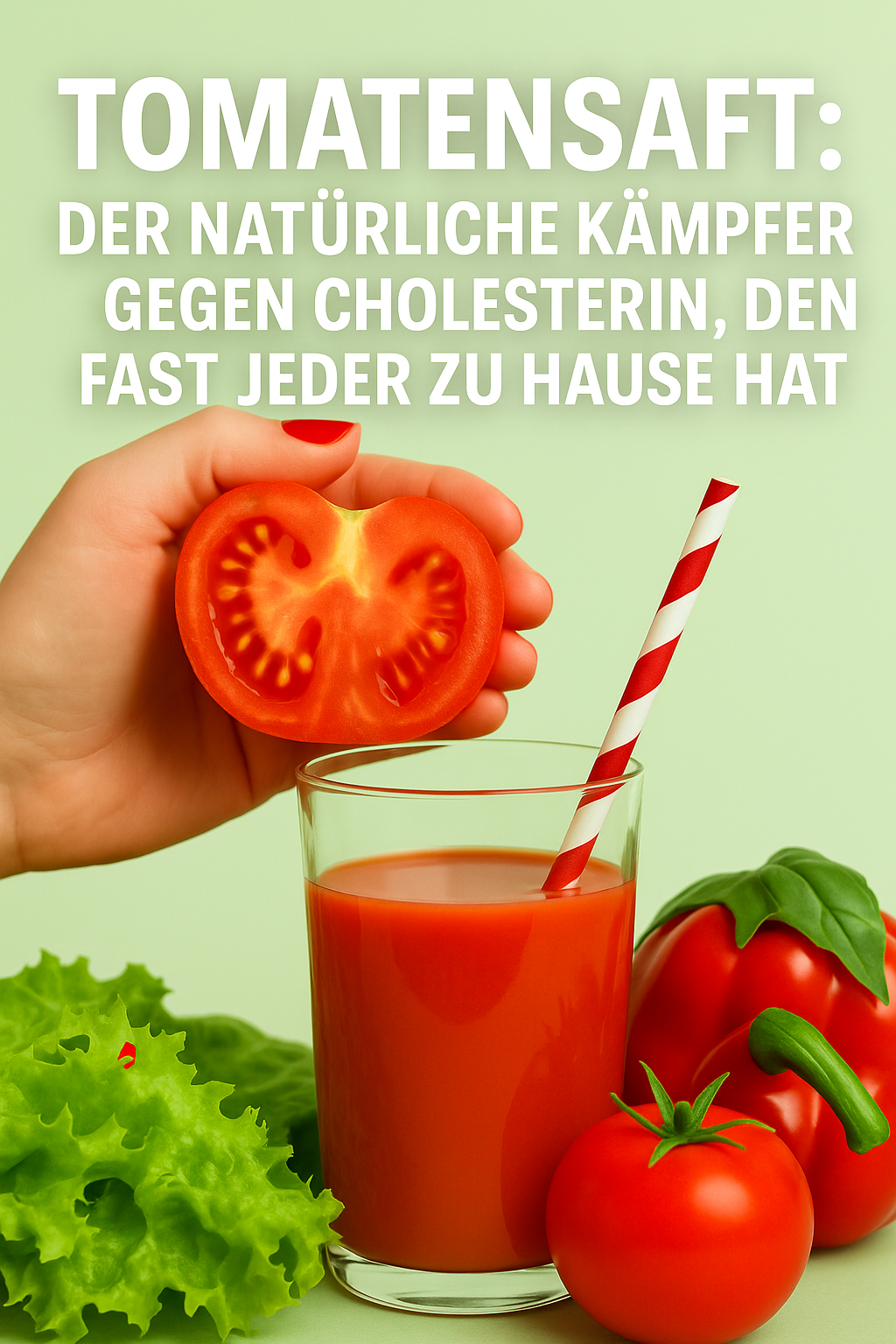 Tomatensaft: Der natürliche Kämpfer gegen Cholesterin, den fast jeder zu Hause hat