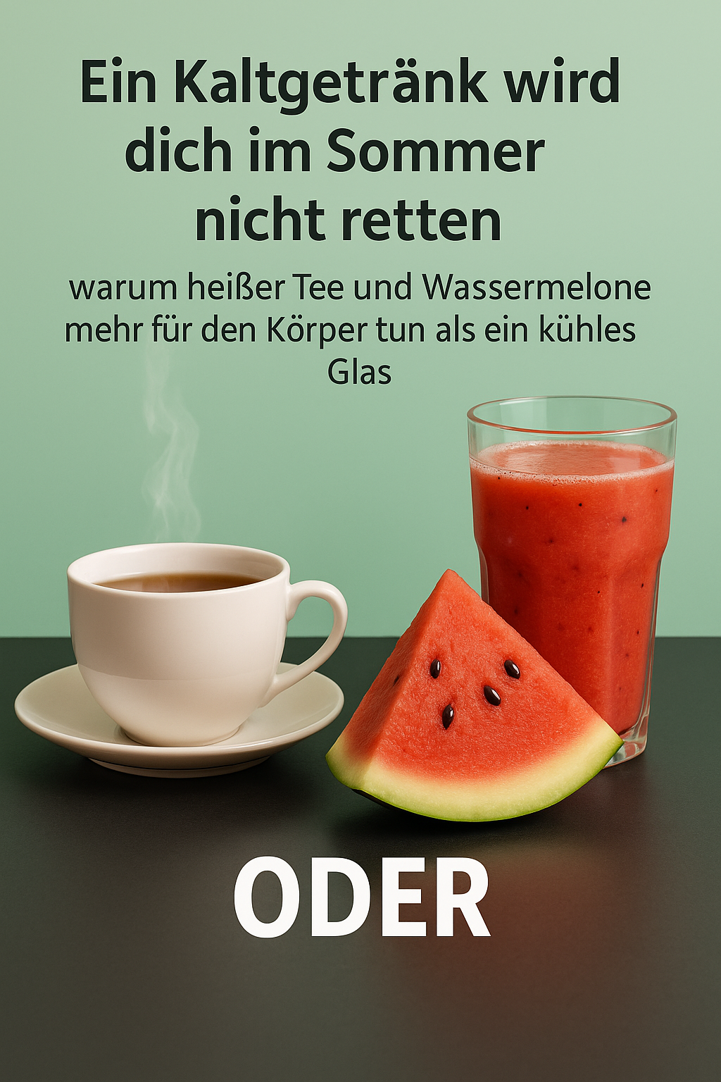 Ein Kaltgetränk wird dich im Sommer nicht retten – warum heißer Tee und Wassermelone mehr für den Körper tun als ein kühles Glas