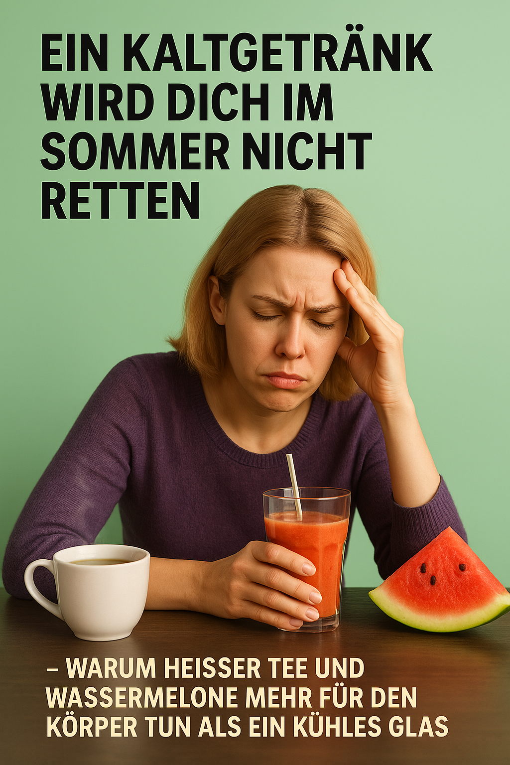 Ein Kaltgetränk wird dich im Sommer nicht retten – warum heißer Tee und Wassermelone mehr für den Körper tun als ein kühles Glas