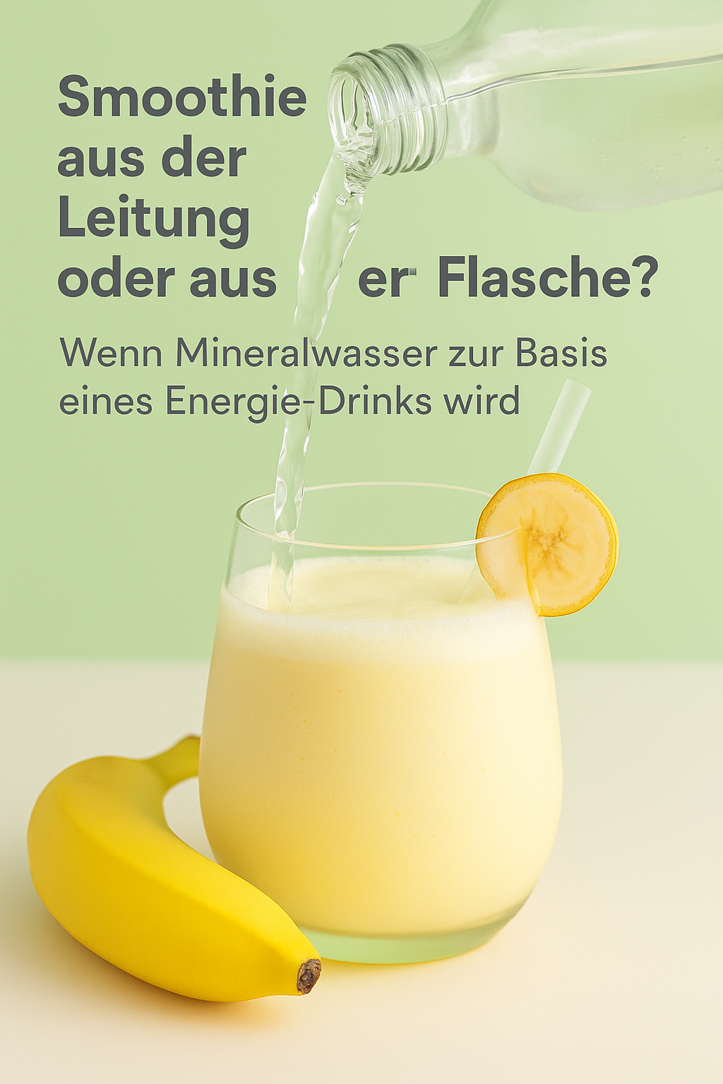 Smoothie aus der Leitung oder aus der Flasche? Wenn Mineralwasser zur Basis eines Energie-Drinks wird