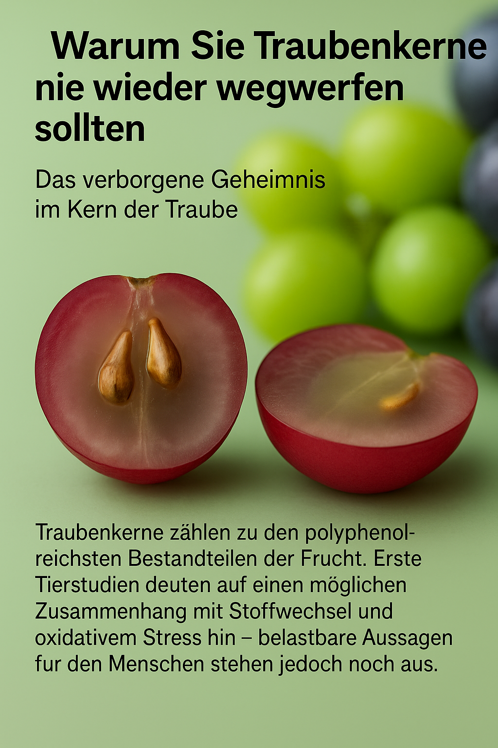 Warum Sie Traubenkerne nie wieder wegwerfen sollten: Das verborgene Geheimnis im Kern der Traube