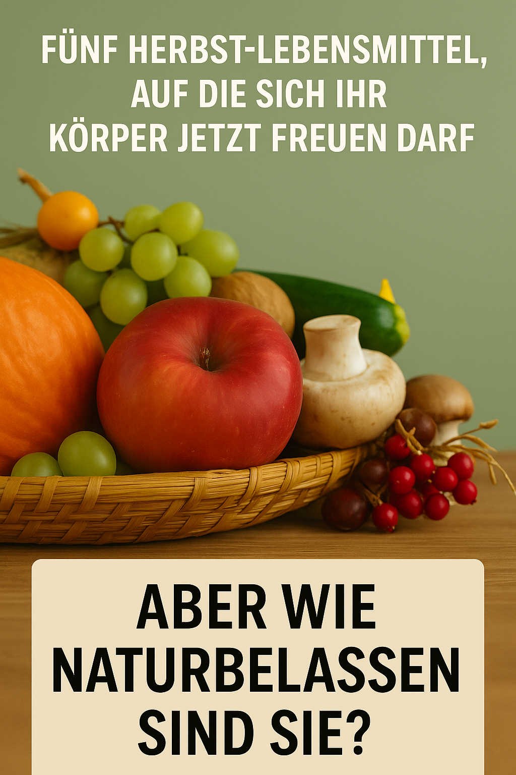 Fünf Herbst-Lebensmittel, auf die sich Ihr Körper jetzt freuen darf