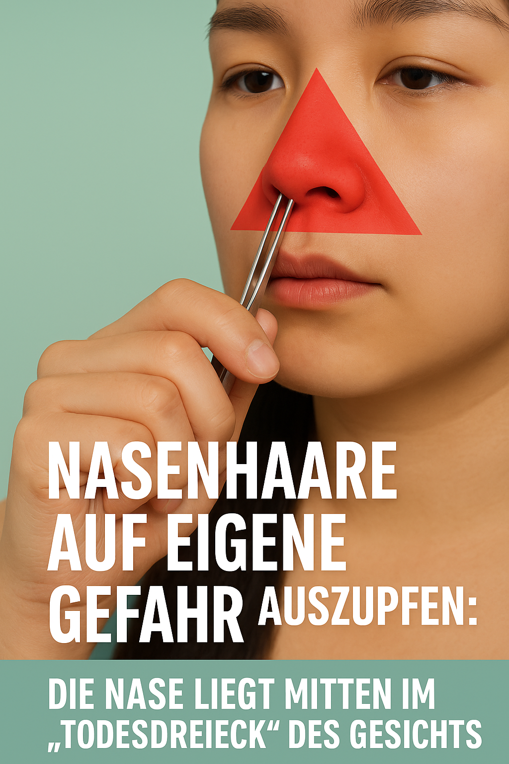 Nasenhaare auf eigene Gefahr auszupfen: Die Nase liegt mitten im „Todesdreieck“ des Gesichts