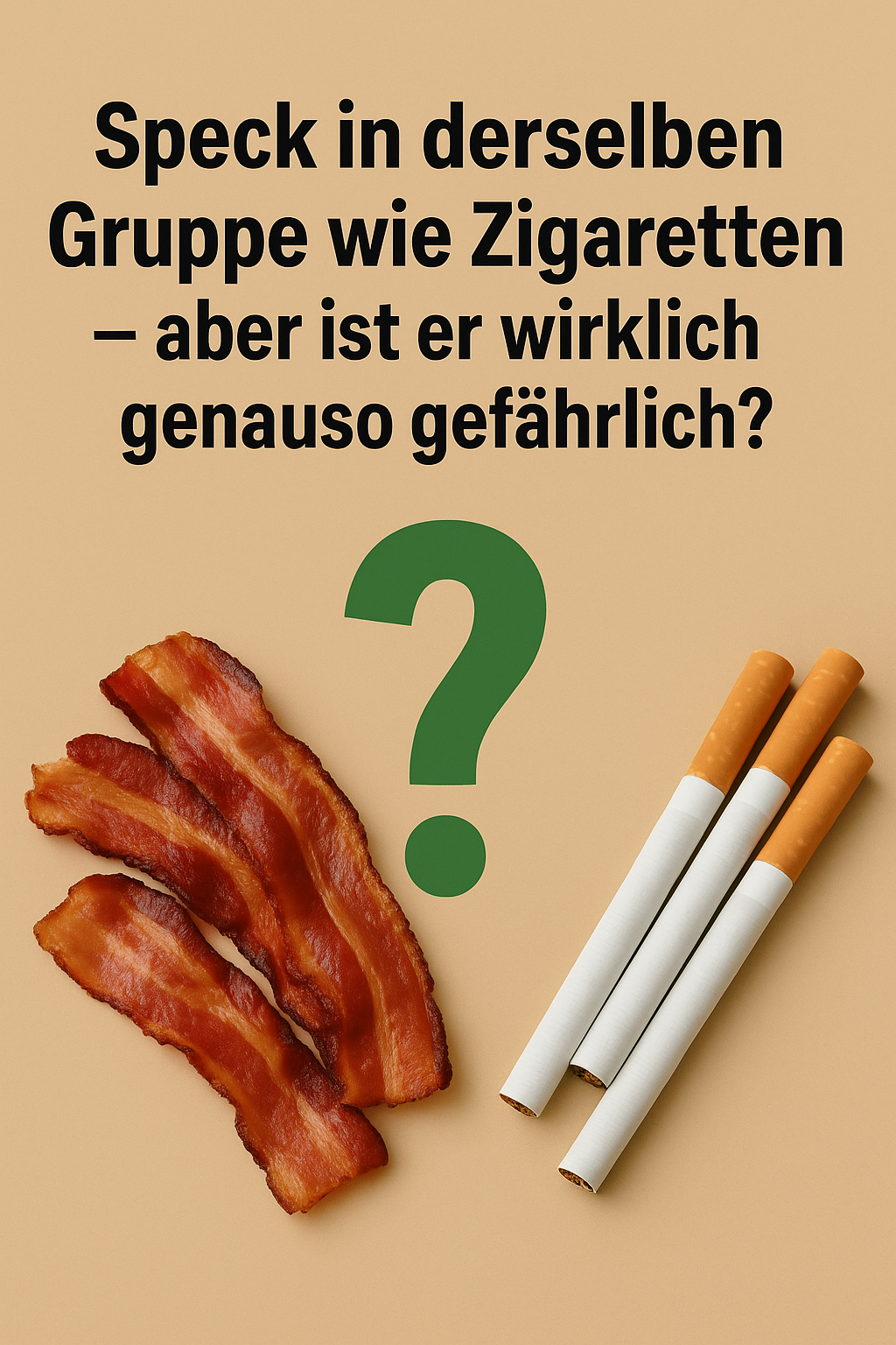 Speck in derselben Gruppe wie Zigaretten – aber ist er wirklich genauso gefährlich?