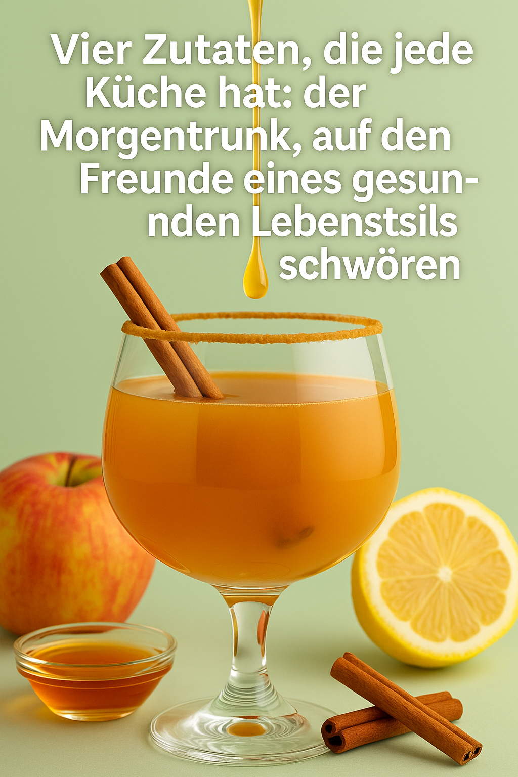 Vier Zutaten, die jede Küche hat: der Morgentrunk, auf den Freunde eines gesunden Lebensstils schwören