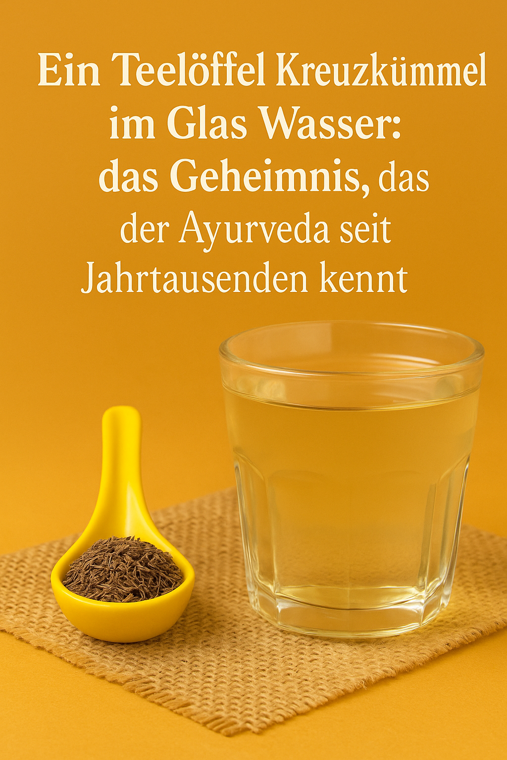 Ein Teelöffel Kreuzkümmel im Glas Wasser: das Geheimnis, das der Ayurveda seit Jahrtausenden kennt