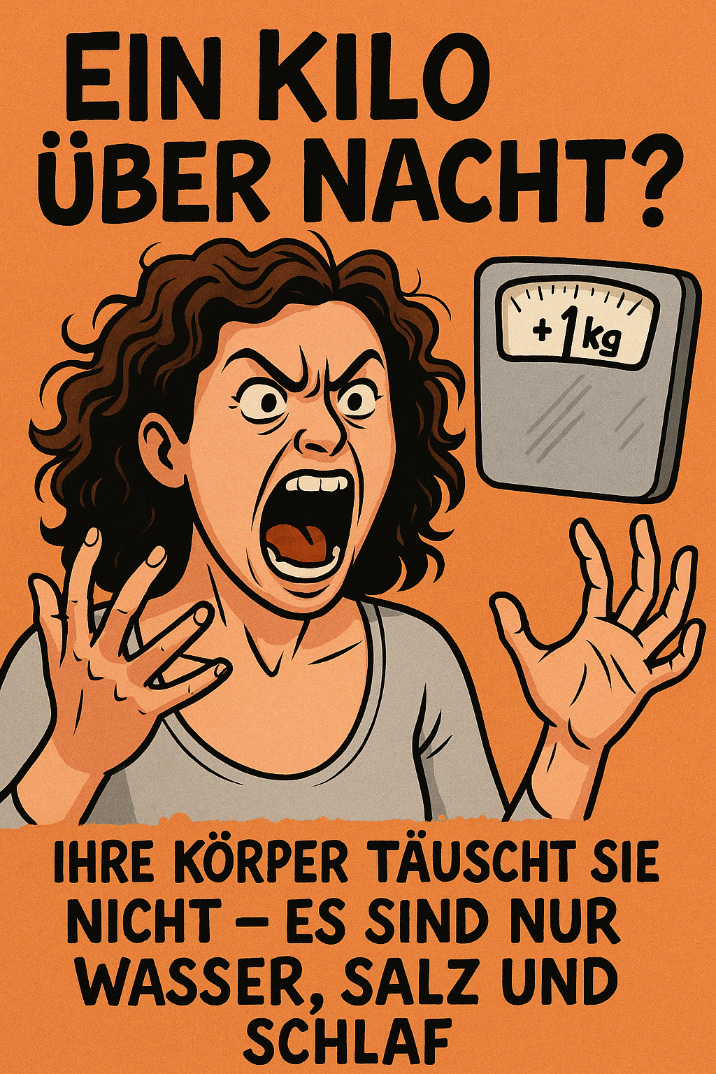 Ein Kilo über Nacht? Ihr Körper täuscht Sie nicht – es sind nur Wasser, Salz und Schlaf