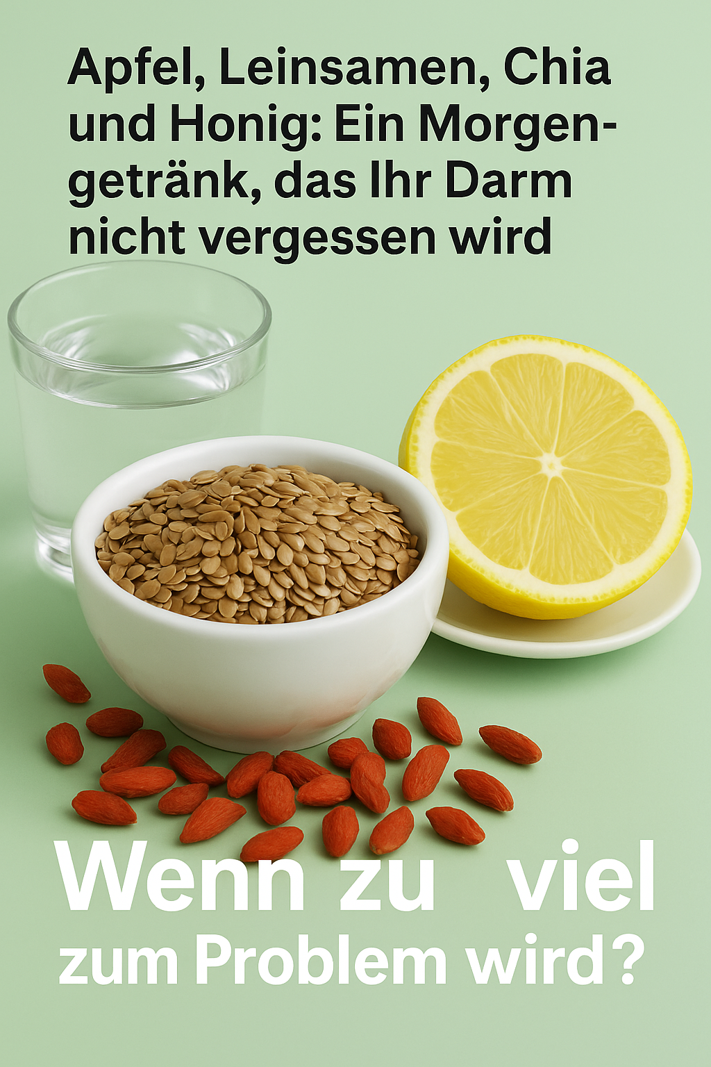 Apfel, Leinsamen, Chia und Honig: Ein Morgengetränk, das Ihr Darm nicht vergessen wird