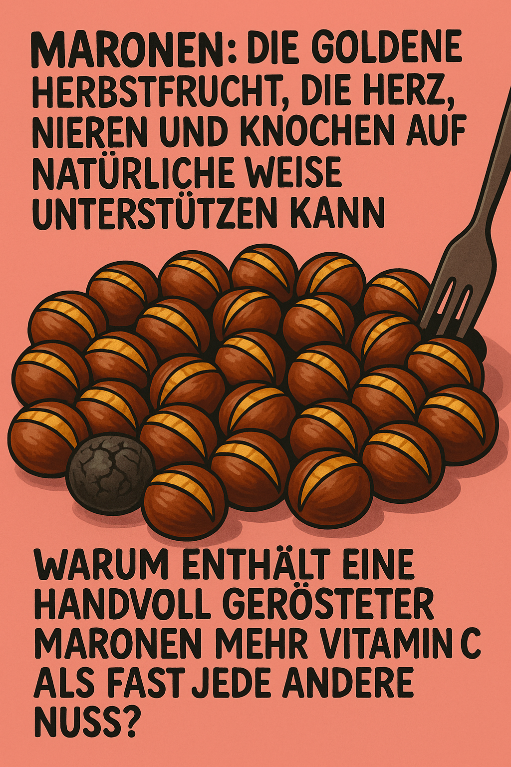 Maronen: die goldene Herbstfrucht, die Herz, Nieren und Knochen auf natürliche Weise unterstützen kann