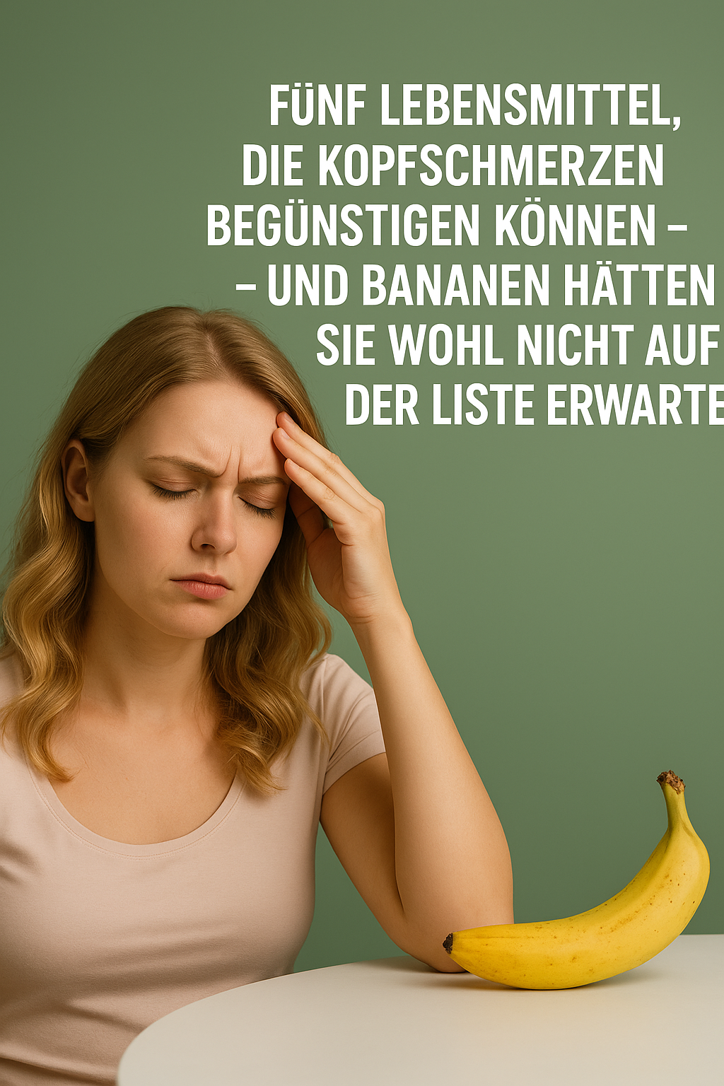 Fünf Lebensmittel, die Kopfschmerzen begünstigen können – und Bananen hätten Sie wohl nicht auf der Liste erwartet