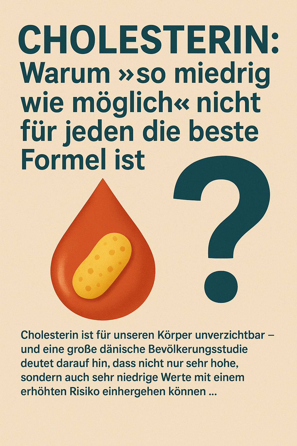 Cholesterin: Warum „so niedrig wie möglich“ nicht für jeden die beste Formel ist